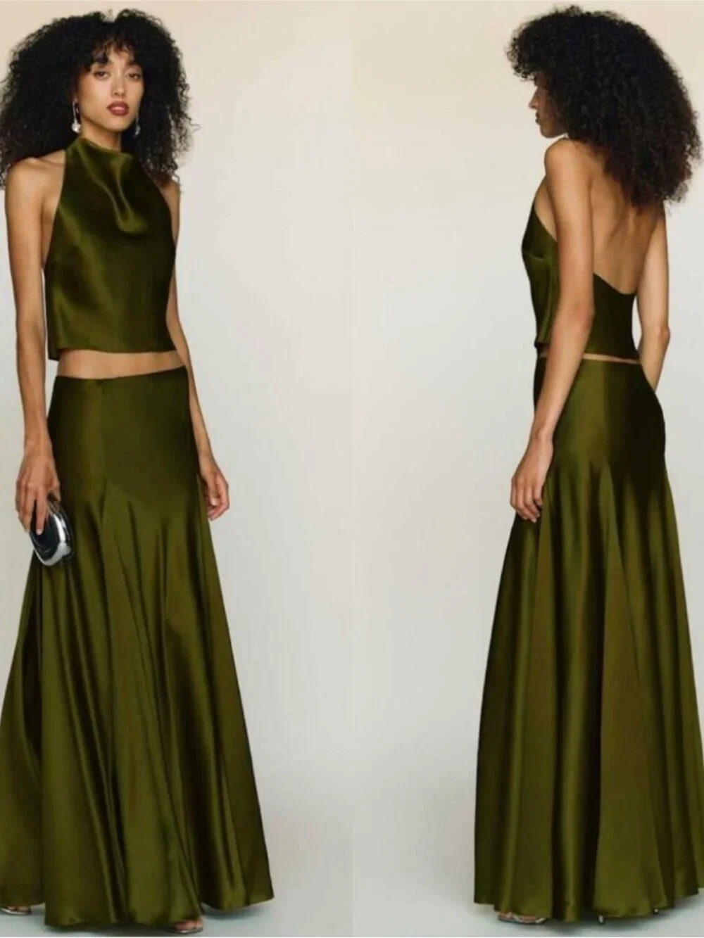 NEW NWT Reformation Sera Silk Two Piece Set